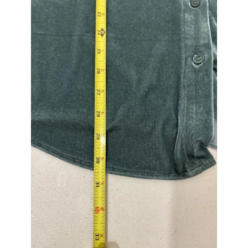 Soft Surroundings Velvet Boyfriend Button Down Shirt Women Small